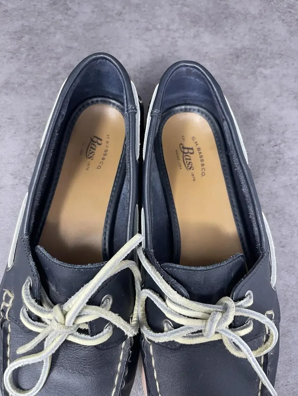 GH BASS Boat Shoes Womens Size 8 Anchor Lace Up Top Sider - Picture 9 of 10